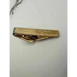 Vintage Swank Gold Tone Mens Tie Clip Cufflinks 1in